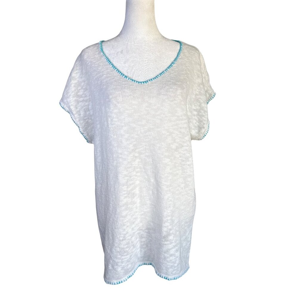 Fresh Produce Blue and White Swim Coverup